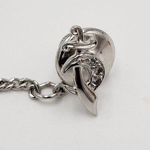 Anson Sterling Silver Masonic Shiner Sword Rhinestone Tie Tac